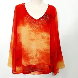 🔵BOGO FREE🔵 Energe Top Layered Embellished Hi Lo  Sz L